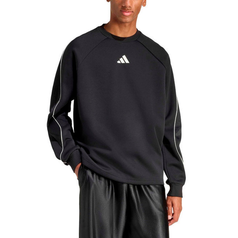 Adidas Свитшот мужской черный с круглой горловиной Moderate — фото 3