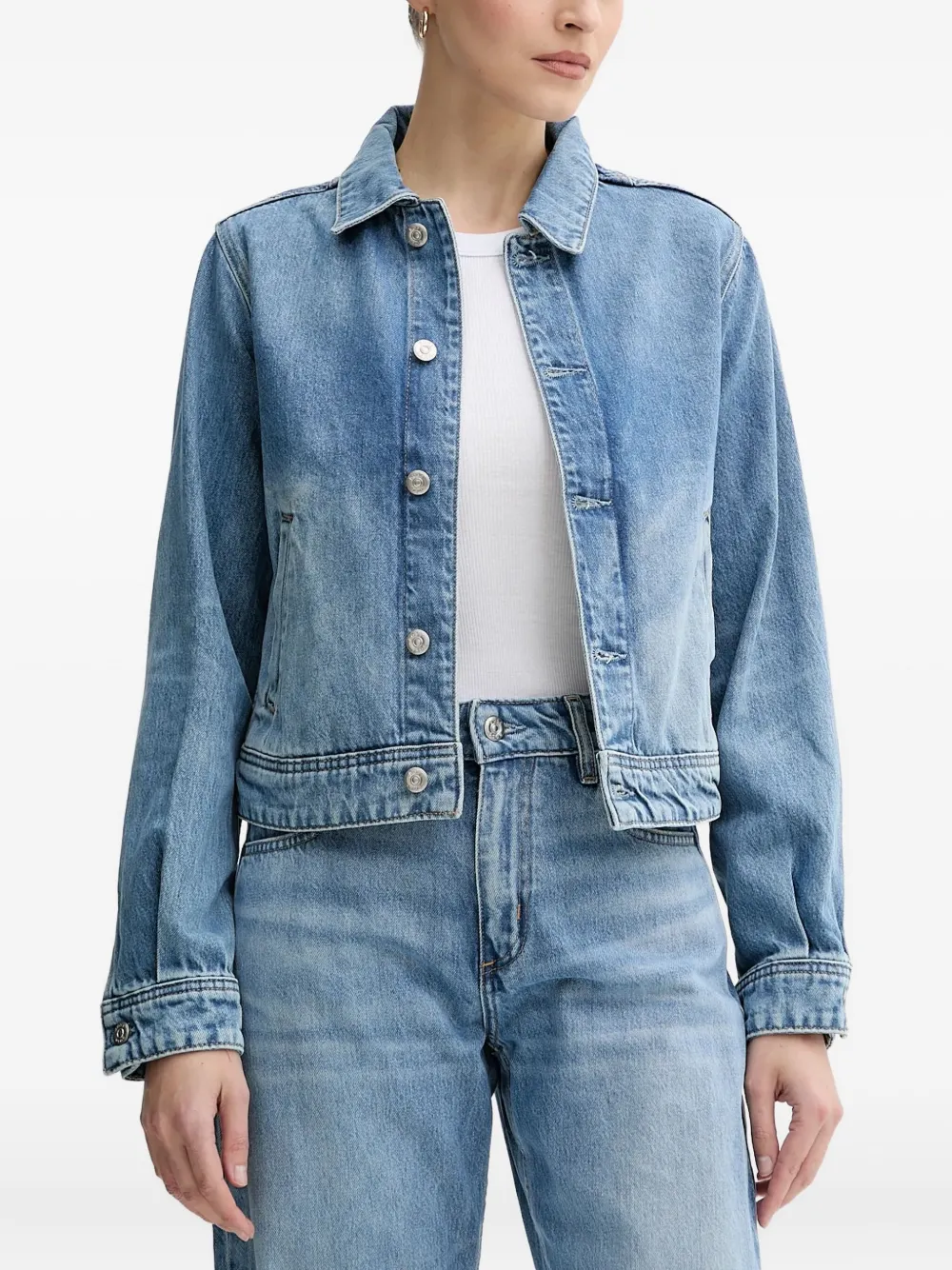 

Джинсовая куртка на пуговицах Boss, синий