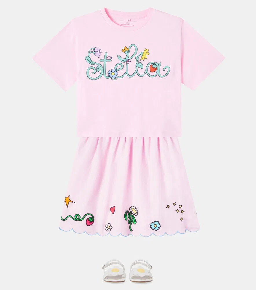 Сандалии с цветочным принтом Stella McCartney Kids, белый — фото 2