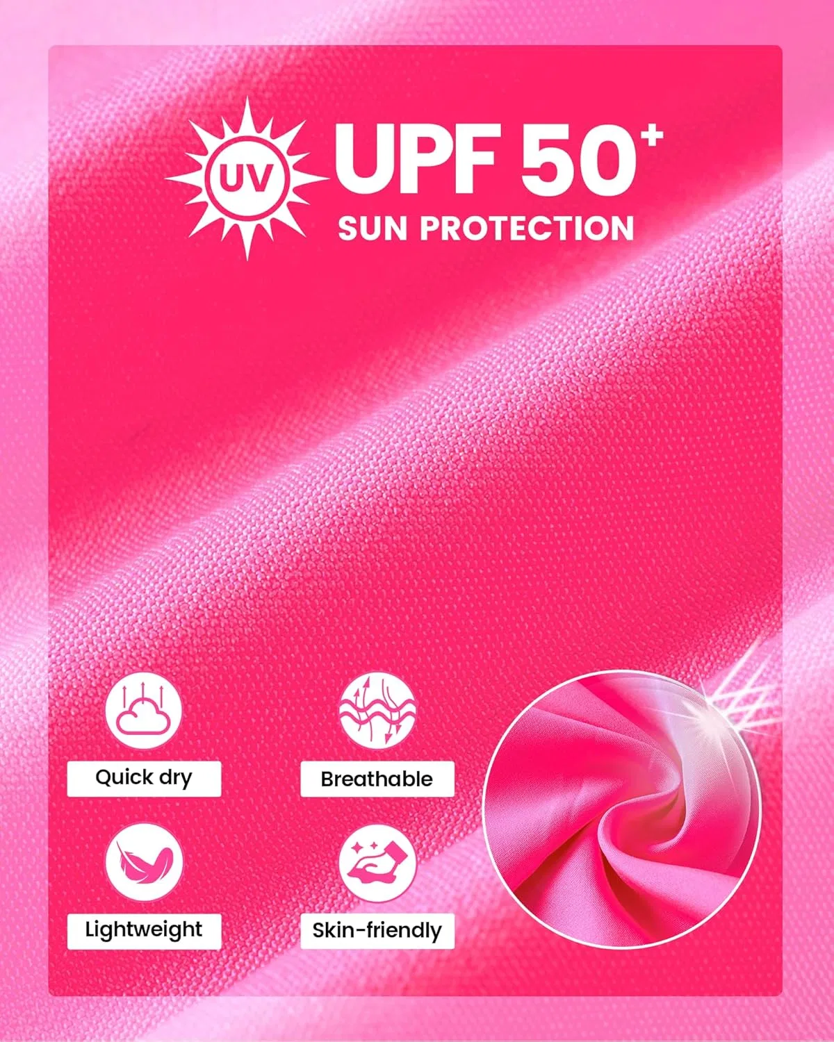 Детские пляжные шорты Angel Season для девочек, защита от ультрафиолета UPF 50+, быстросохнущие, дышащие, размеры 7-14, розовый — фото 4