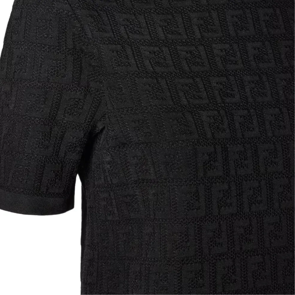 FENDI Футболка женская черная — фото 4