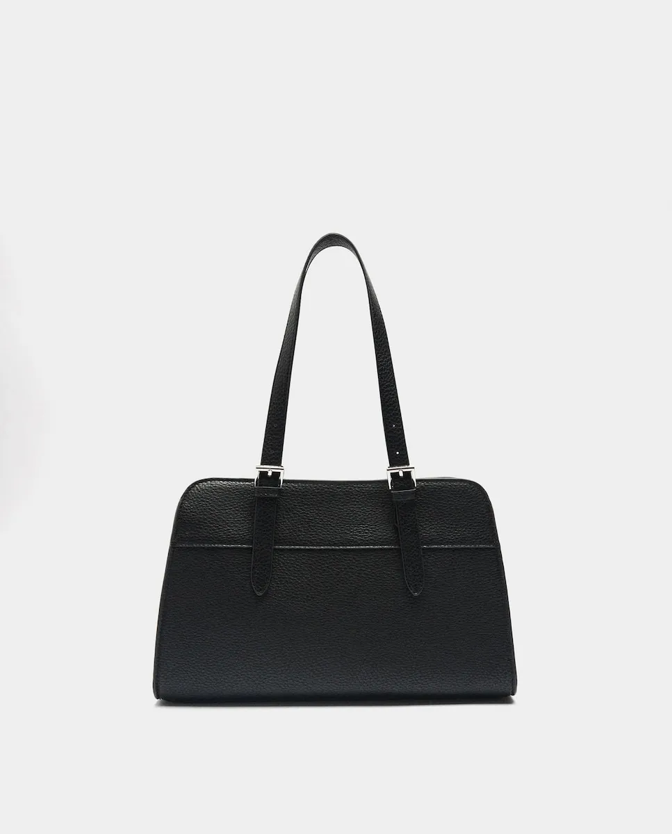 

Сумка-тоут с магнитной застежкой, однотонная Parfois, черный