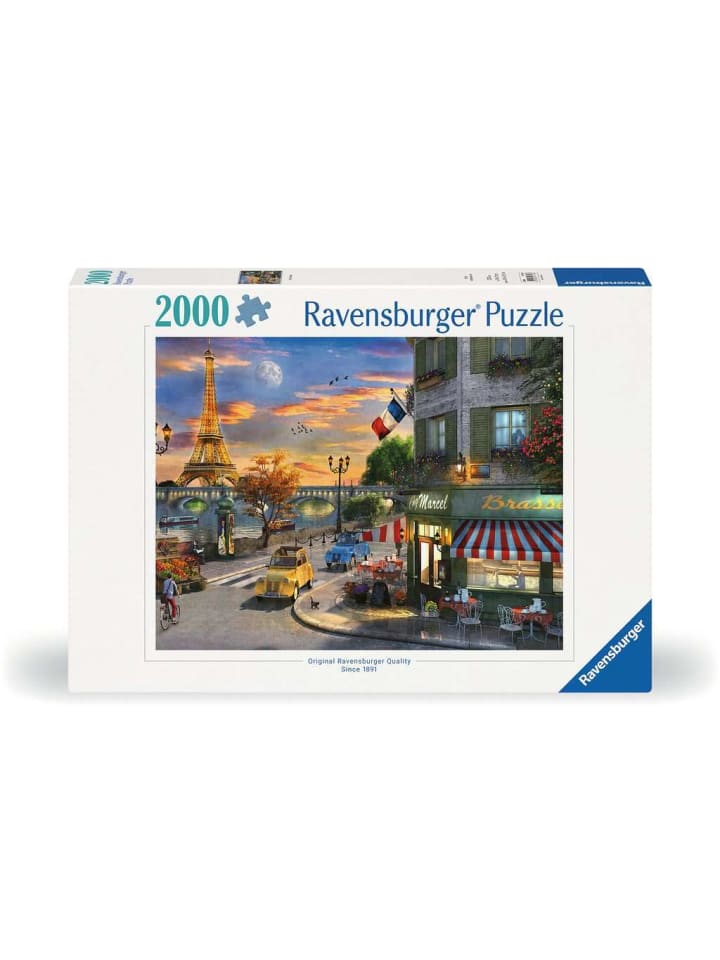

Пазл Ravensburger, 2000 деталей, «Романтический вечер в Париже», цветной