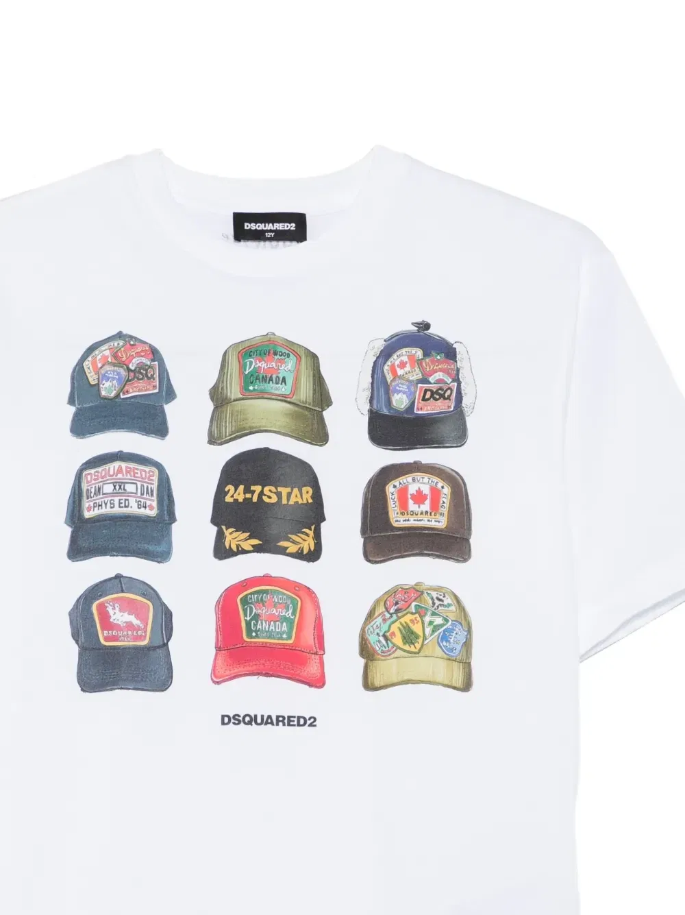 Футболка с графичным принтом Dsquared2 Kids, белый — фото 3