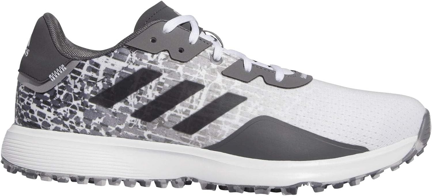 Мужские безшиповые гольф-кроссовки Adidas S2G, белый/серый — фото 3