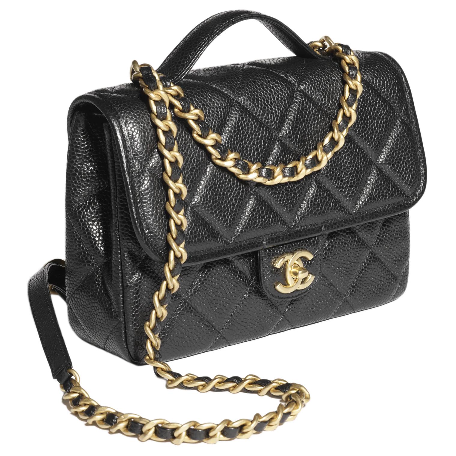 CHANEL Женский рюкзак из телячьей кожи обычного размера черный — фото 2