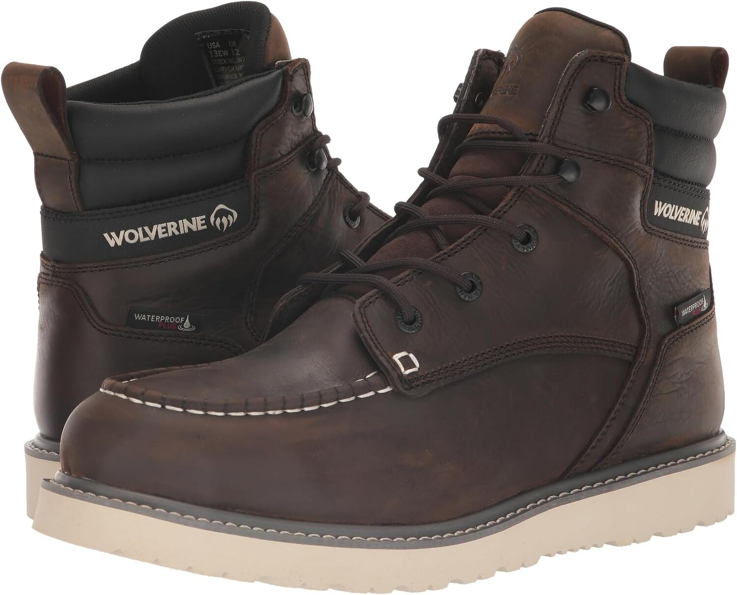 

Рабочая обувь водонепроницаемая Trade Wedge Waterproof 6" Wolverine, цвет Dark Brown