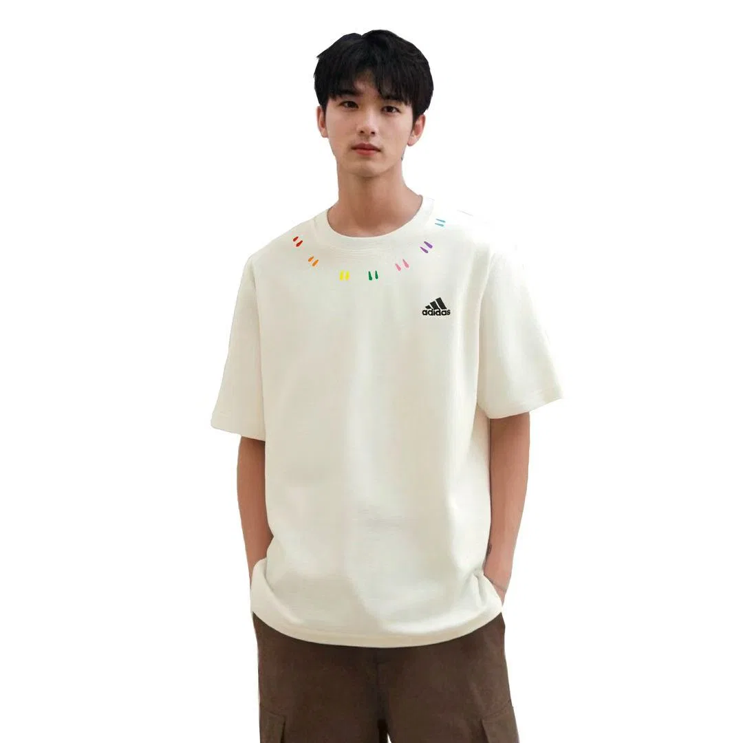 Футболка хлопковая Adidas White — фото 4