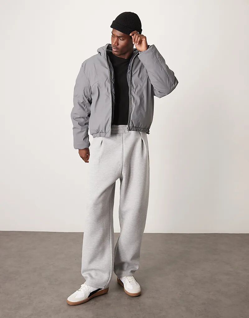 

Водонепроницаемая прорезиненная куртка ASOS DESIGN серого цвета