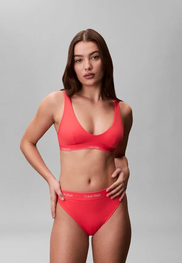 Топ от купальника с завязками на шее Calvin Klein Swimwear, Punch Pink