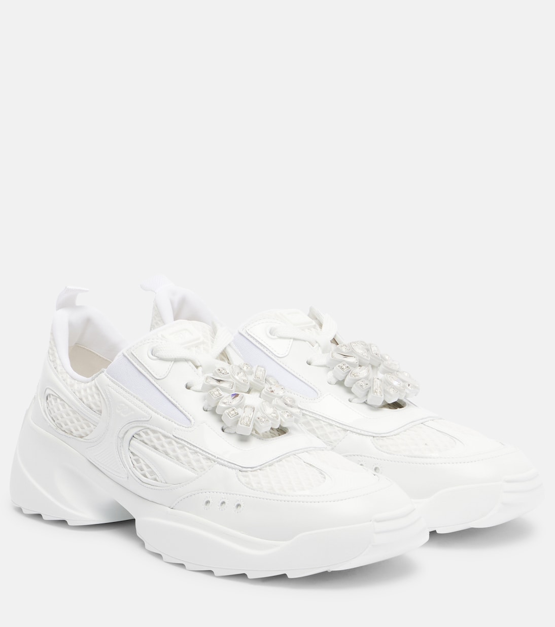 Кроссовки Viv' On The Run с кожаной отделкой Roger Vivier, Bianco