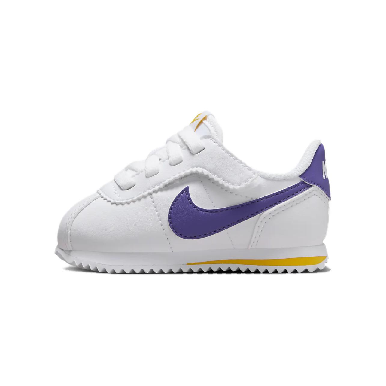 Кроссовки Cortez Non slip Lightweight низкие для малышей Nike, белый/синий — фото 3