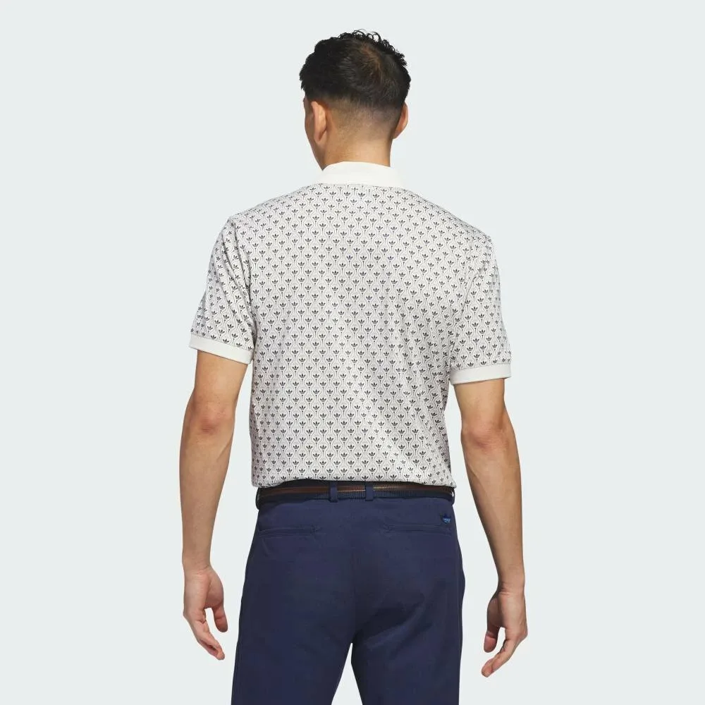 Футболка-поло Originals с логотипом Trefoil по всей поверхности Adidas, white — фото 2