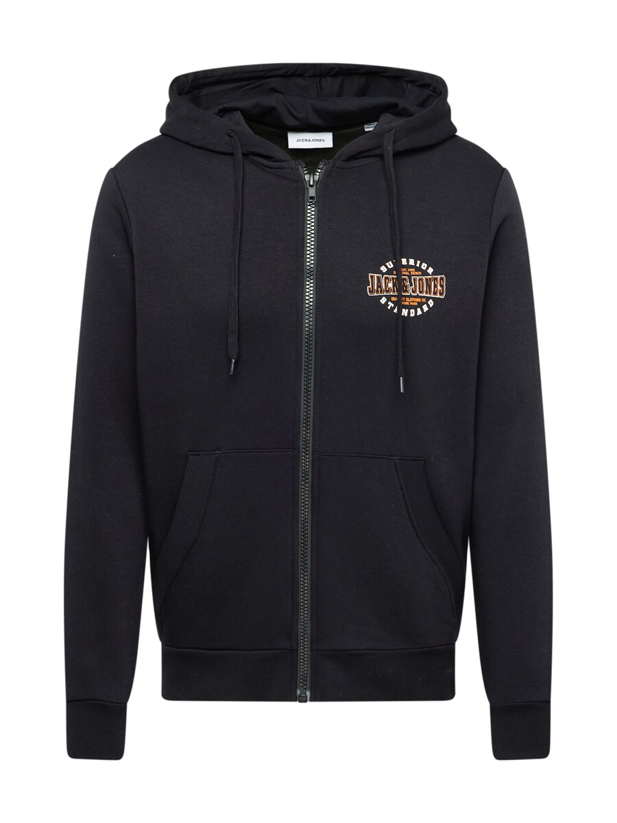 

Толстовка с капюшоном на молнии JACK & JONES Zip-Up Hoodie, черный