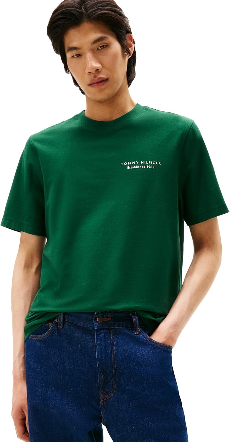 

Мужские хлопковые футболки Tommy Hilfiger с коротким рукавом и фотопринтами, Ornamental Green, Зеленый, Мужские хлопковые футболки Tommy Hilfiger с коротким рукавом и фотопринтами, Ornamental Green