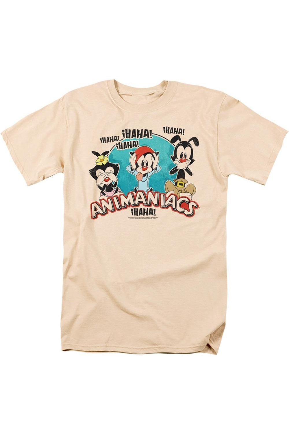 

Футболка с коротким рукавом для взрослых Animaniacs No Evil Gildan, кремовый