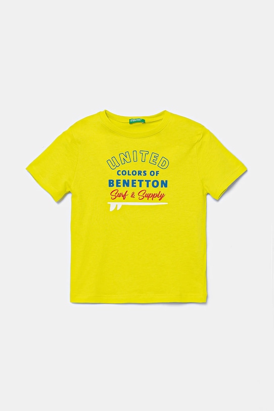 

Детская хлопковая футболка United Colors Of Benetton, зеленый