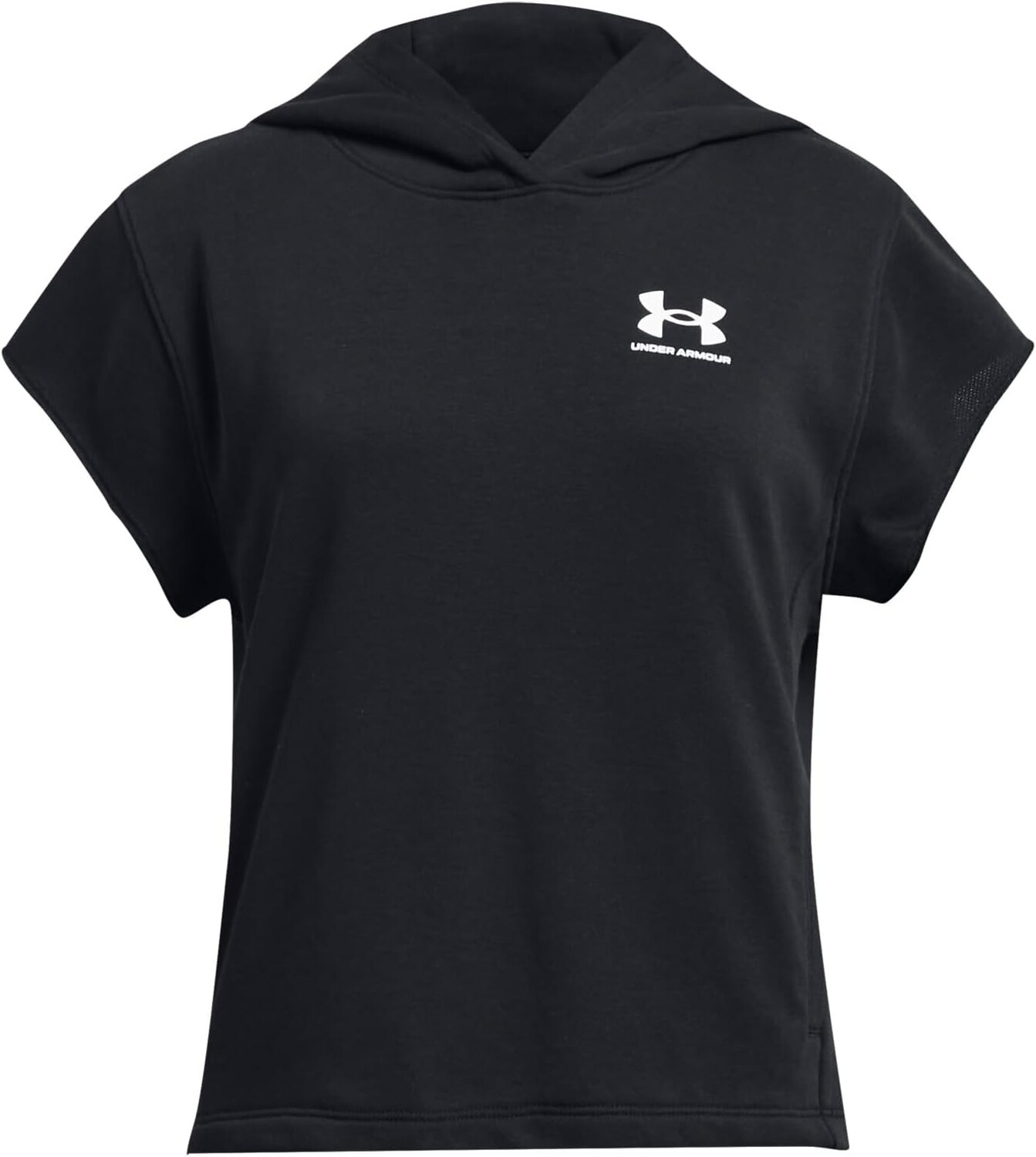 

Худи Under Armour Rival Terry Short Sleeve Hoodie, черный/белый