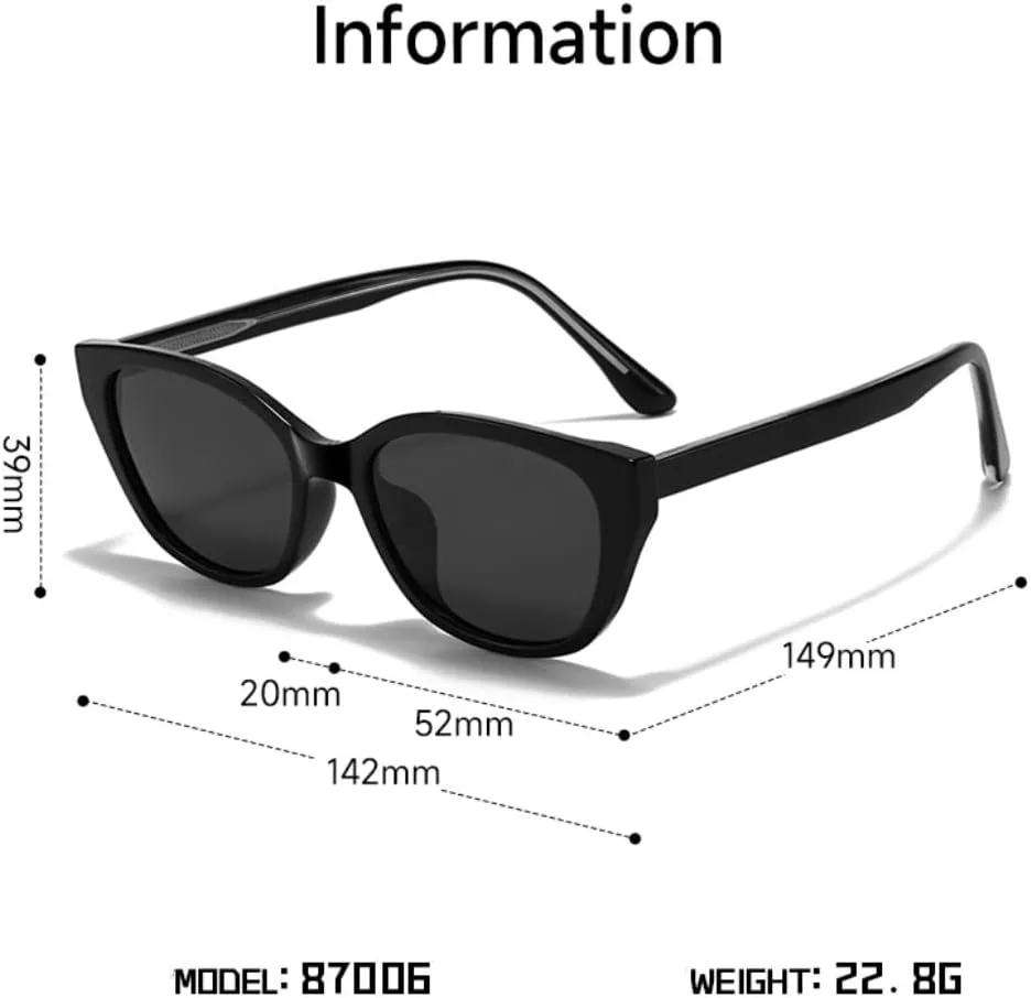 

Новые поляризованные солнцезащитные очки «Кошачий глаз» с бабочками для женщин и мужчин, модные, декоративные, повседневные, для вождения Generic, Black Out