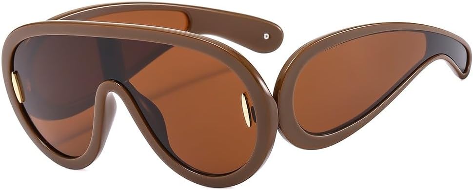 

Женские солнцезащитные очки большого размера в стиле панк, спортивные солнцезащитные очки класса люкс с крупной оправой, унисекс, модные очки для активного отдыха generic, 3