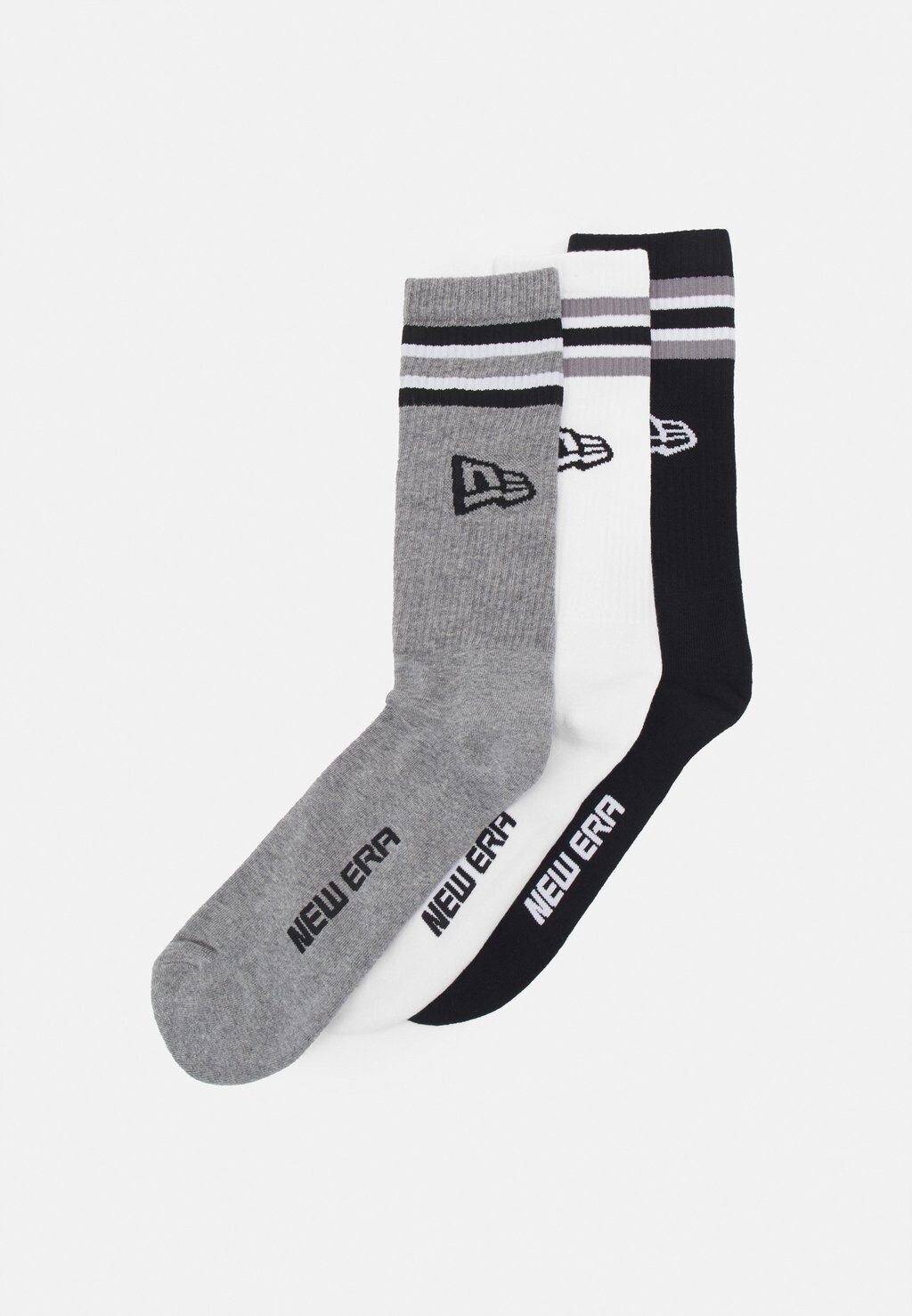 

Носки RETRO STRIPE CREW SOCKS UNISEX 3 PACK New Era, цвет black/white/grey