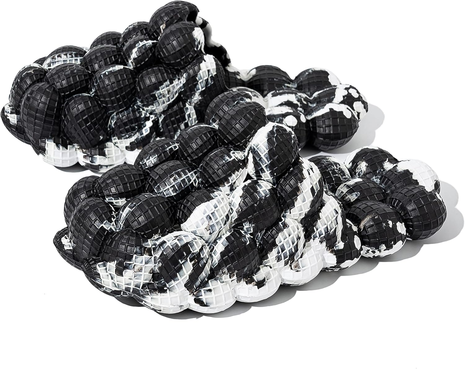 

PLOVELXN Шлепанцы-тапочки, забавные массажные тапочки-шлепанцы для женщин, нескользящие спа-сандалии, шлепанцы для мужчин, мягкие шлепанцы-подушки для снятия стресса, унисекс, белый/черный