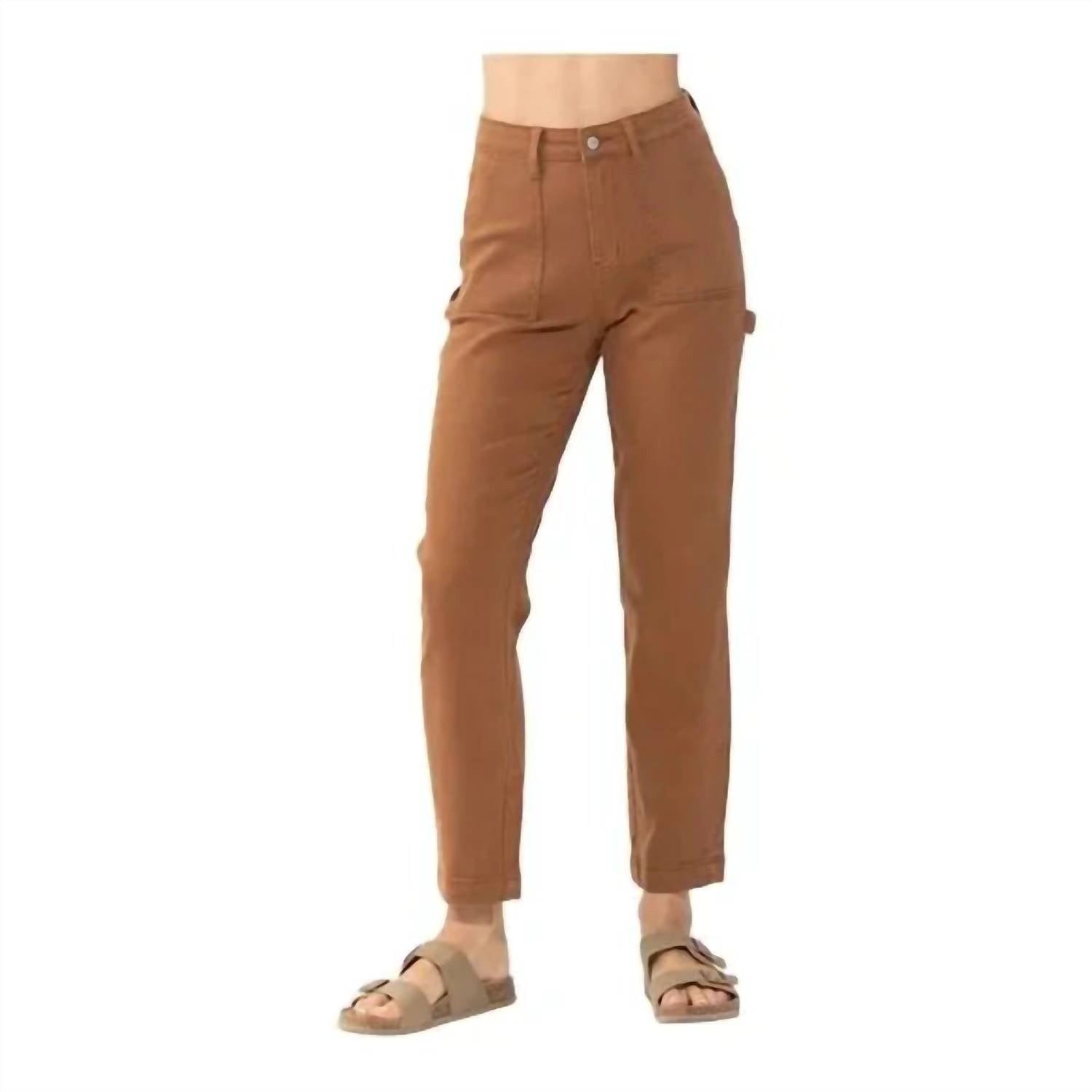 

Джинсы Carpenter Utility Slim Fit с высокой талией коричневого цвета Judy Blue