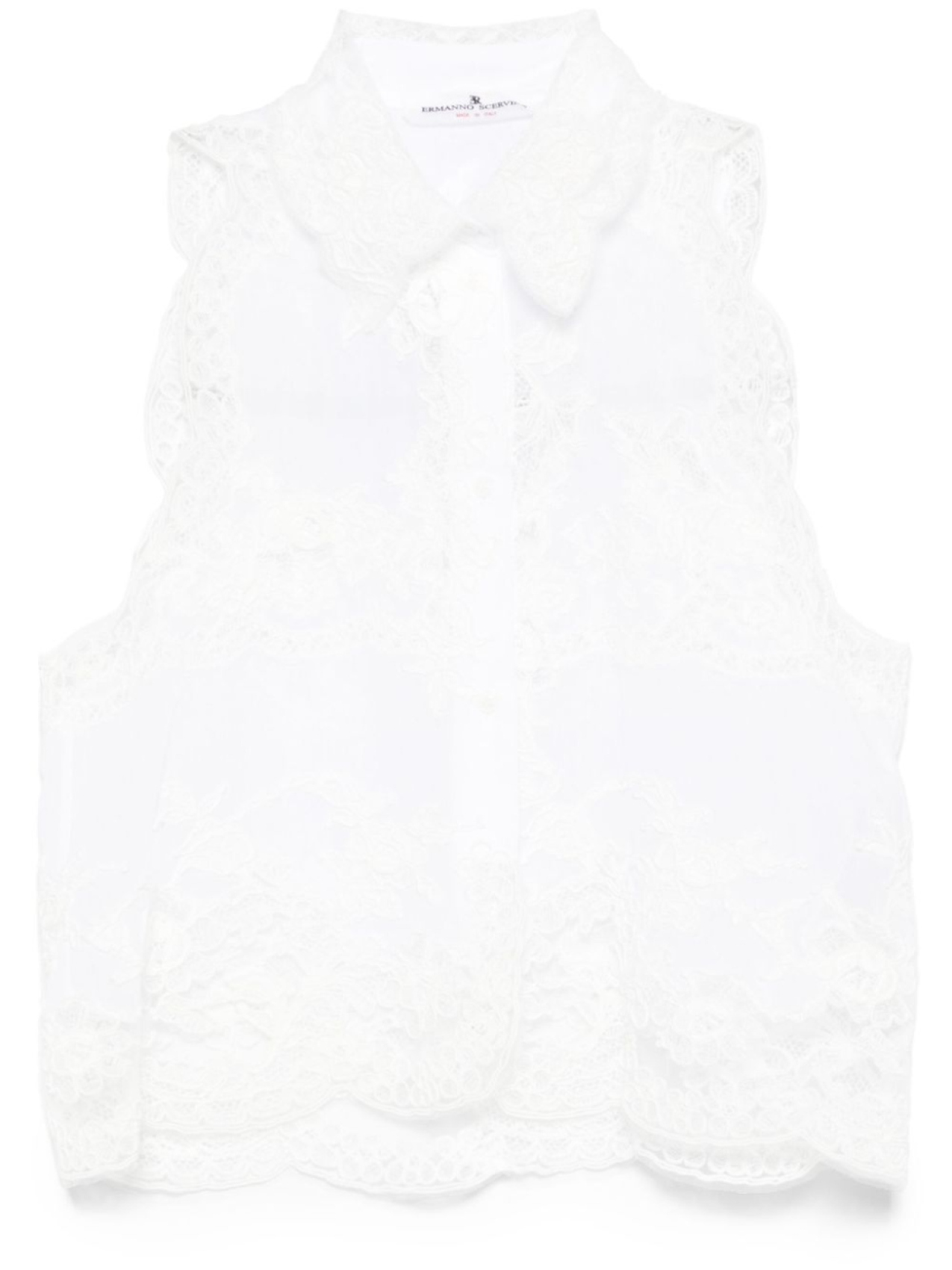 

Ermanno Scervino топ с цветочной вышивкой, белый