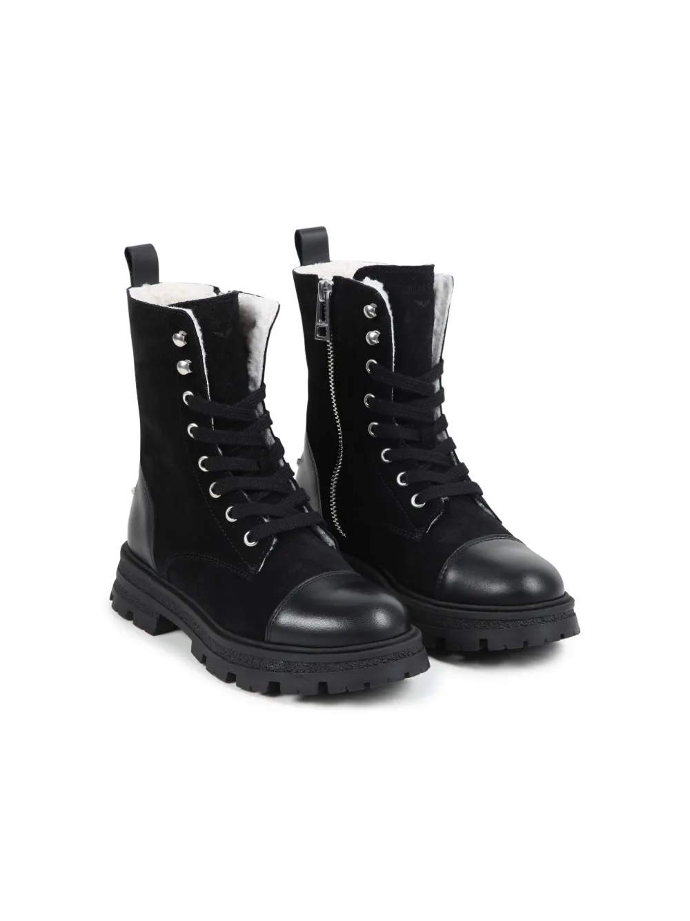 

Ботинки со вставками Zadig & Voltaire Kids, черный