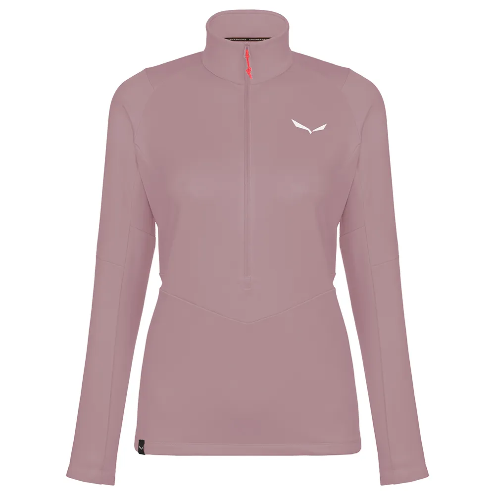 

Флис Salewa Puez Polarlite half zip, розовый