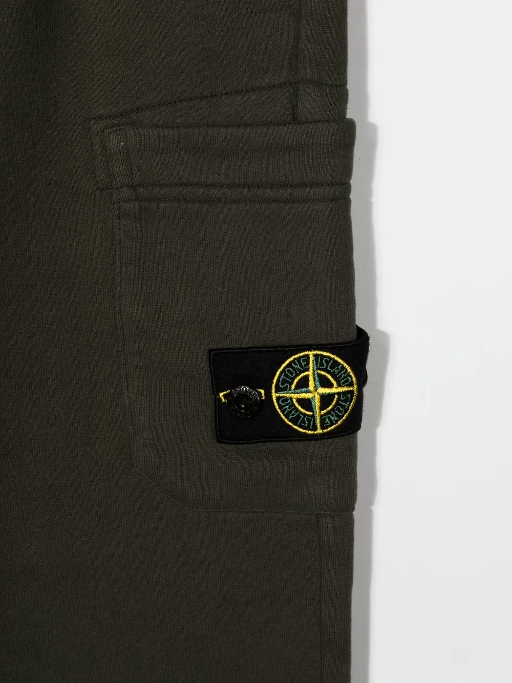 Спортивные брюки с нашивкой-логотипом Stone Island Junior, зеленый — фото 3