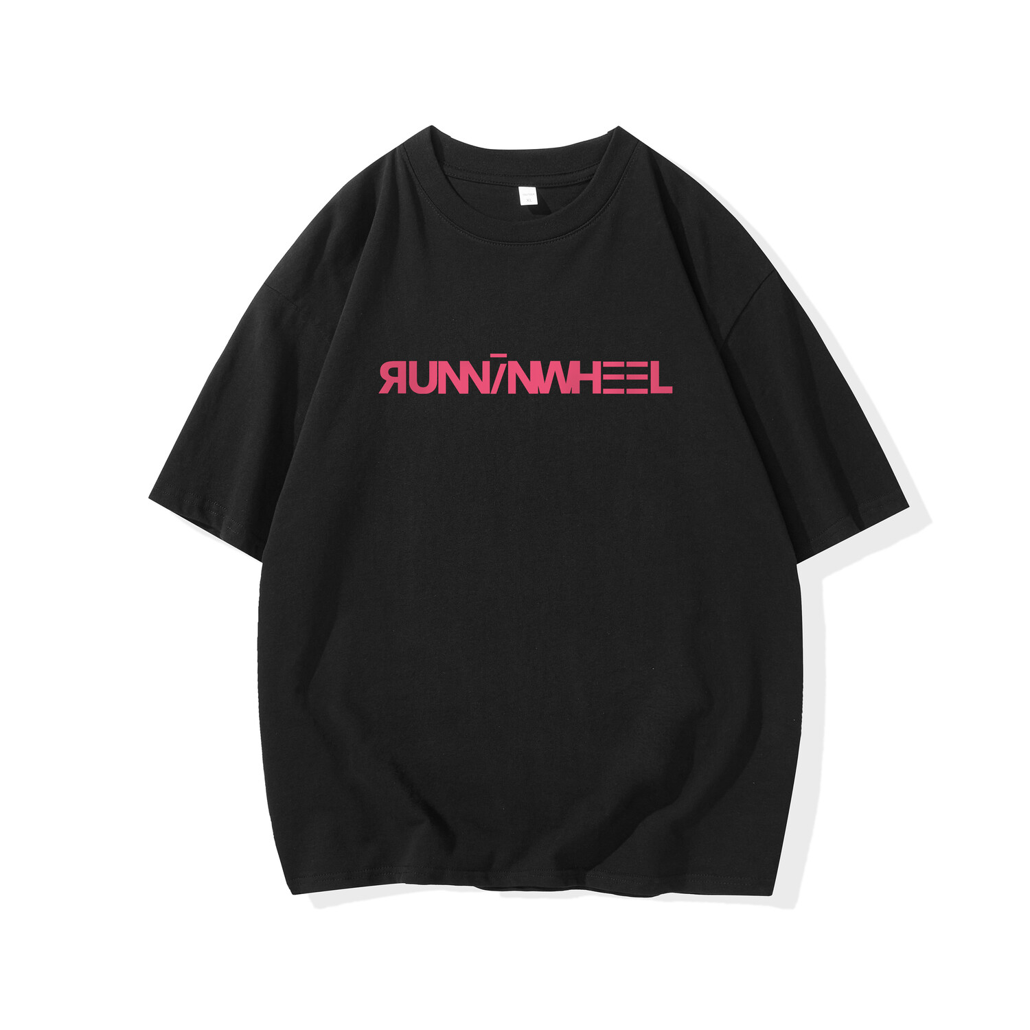 

Футболка унисекс Runninwheel, Белый (розовый логотип)