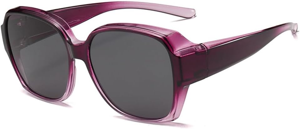 

Защитные очки для вождения, поляризованные солнцезащитные очки, надеваются поверх обычных очков, солнцезащитные очки с обтекаемой формой, защитные очки UV400 для мужчин и женщин HYYZZC, Gradient Purple