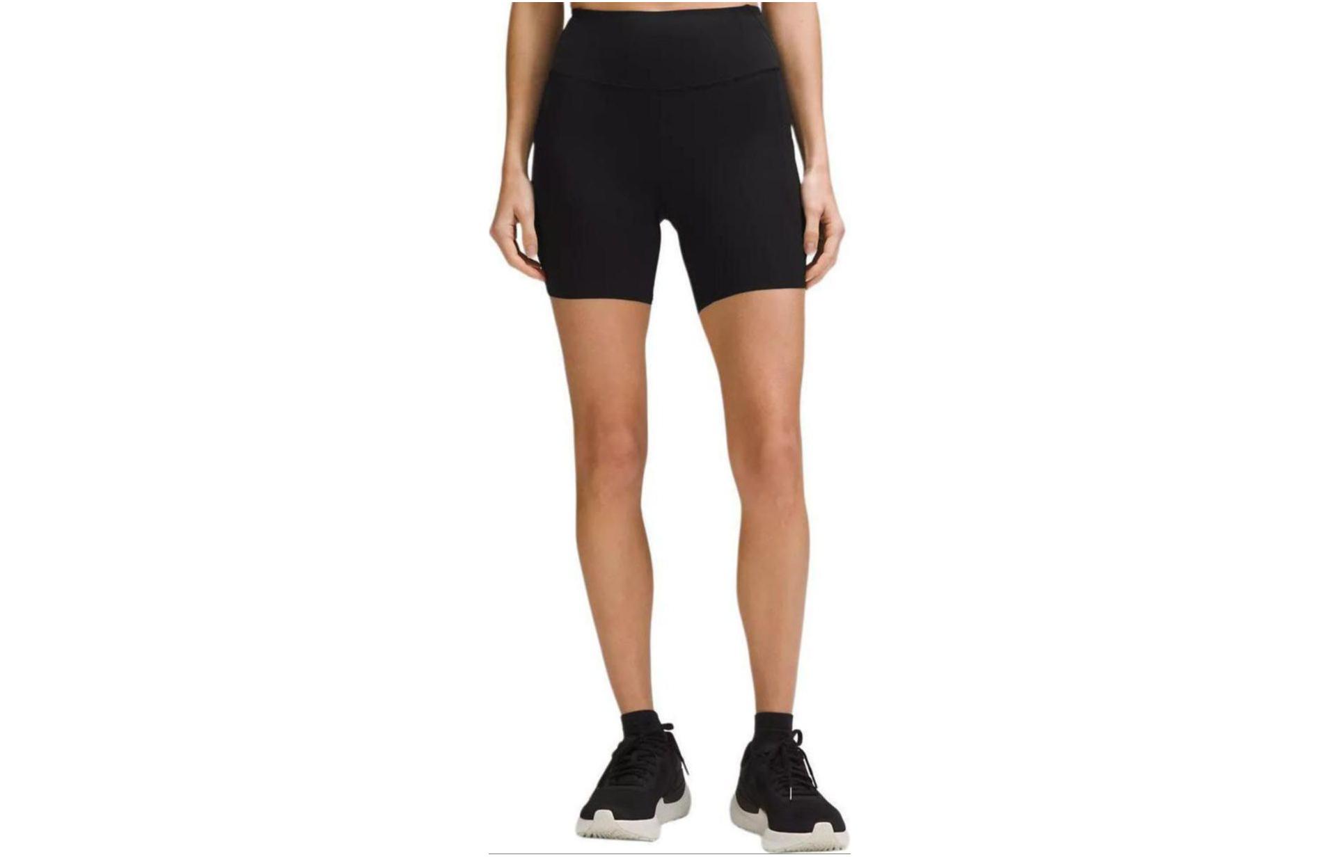 

Fast And Free High Rise Short 6' Pockets Casual Shorts Women's Lululemon, черный
