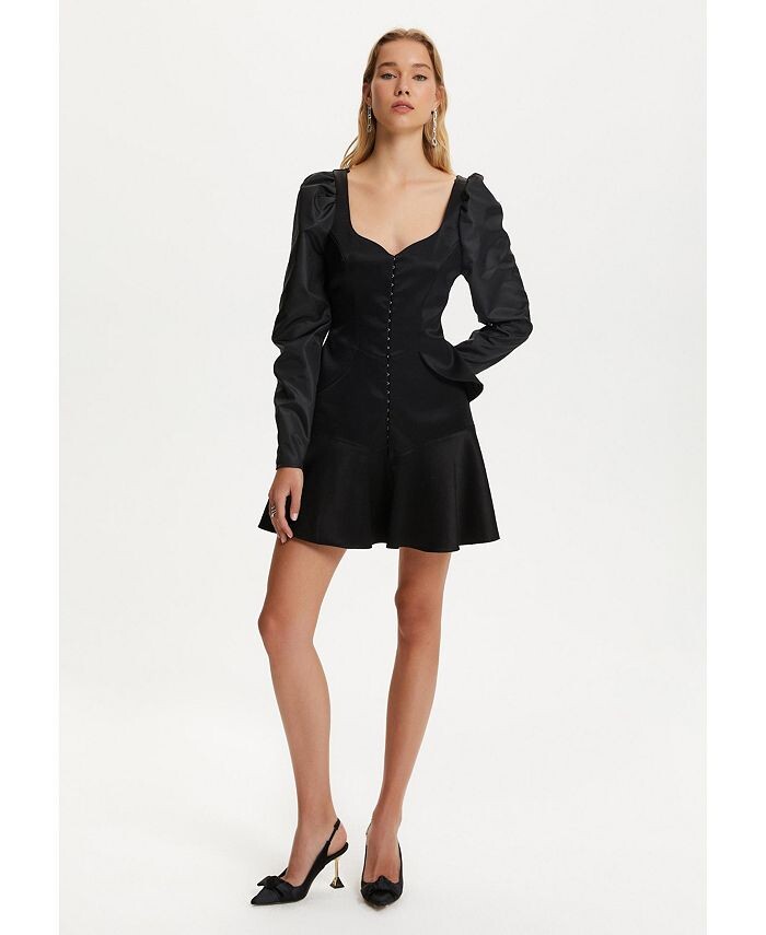 

Женское мини-платье из крепа NOCTURNE, черный