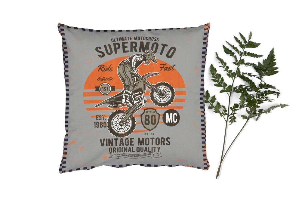 

Декоративная подушка MuchoWow Диванная подушка Декоративная подушка для гостиной 45 x 45 см Mancave - Двигатель - Серый - Оранжевый - Чехлы на подушки - Декоративные чехлы на подушки - Декоративные чехлы на подушки