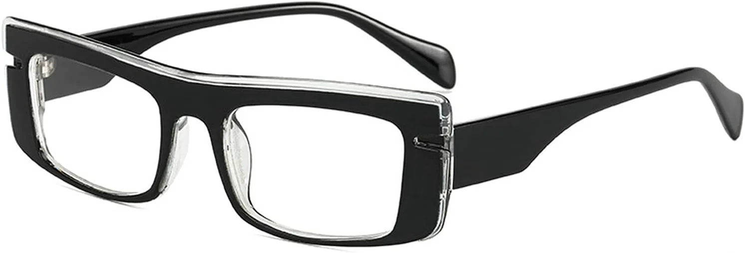 

Новые женские солнцезащитные очки в винтажном стиле, прямоугольной формы, ретро-дизайн, очки-«кошачий глаз», водительские очки, 2021 год COTIA, Black Transparent