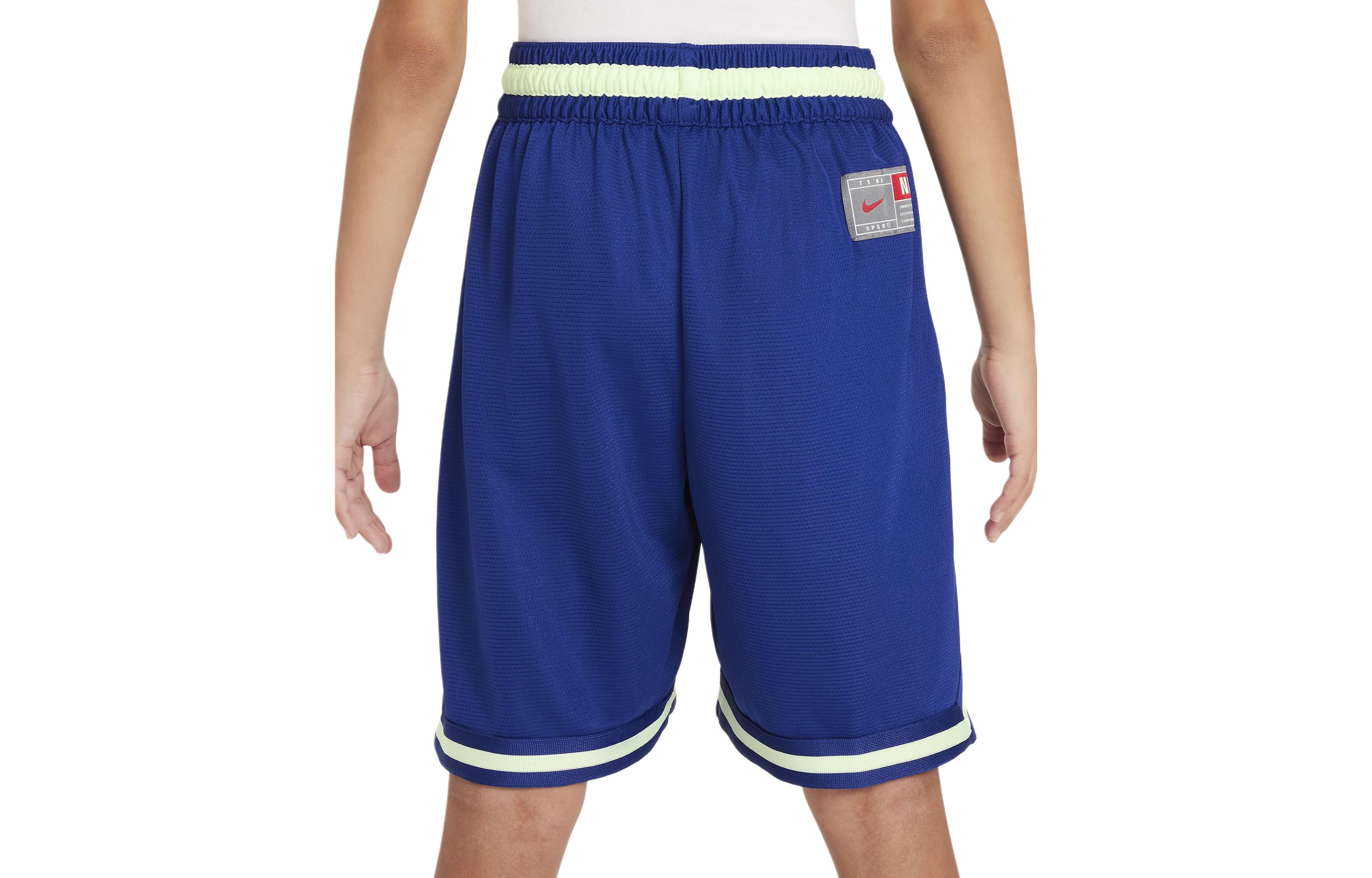 Nike Детские шорты DNA Culture Of Basketball Kids Shorts, темно-синий/зеленый (Design Culture Of Basketball Kids' Deep Royal Blue / Vapor Green) — фото 4