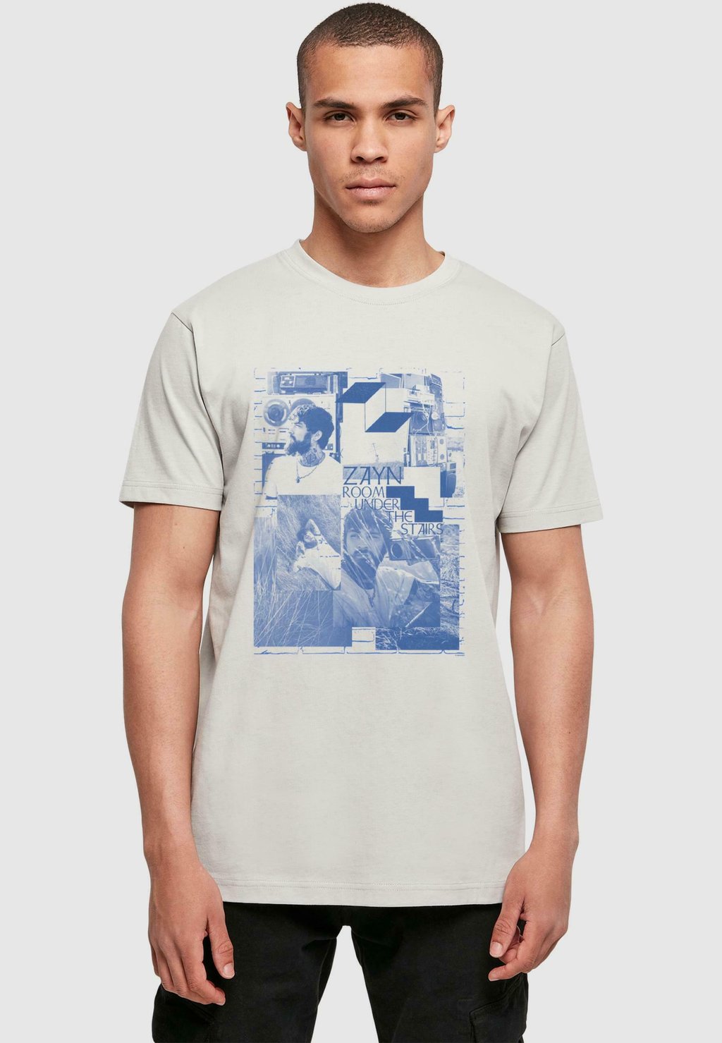 

Футболка с принтом ZAYN - VTG Merchcode, светло-серый