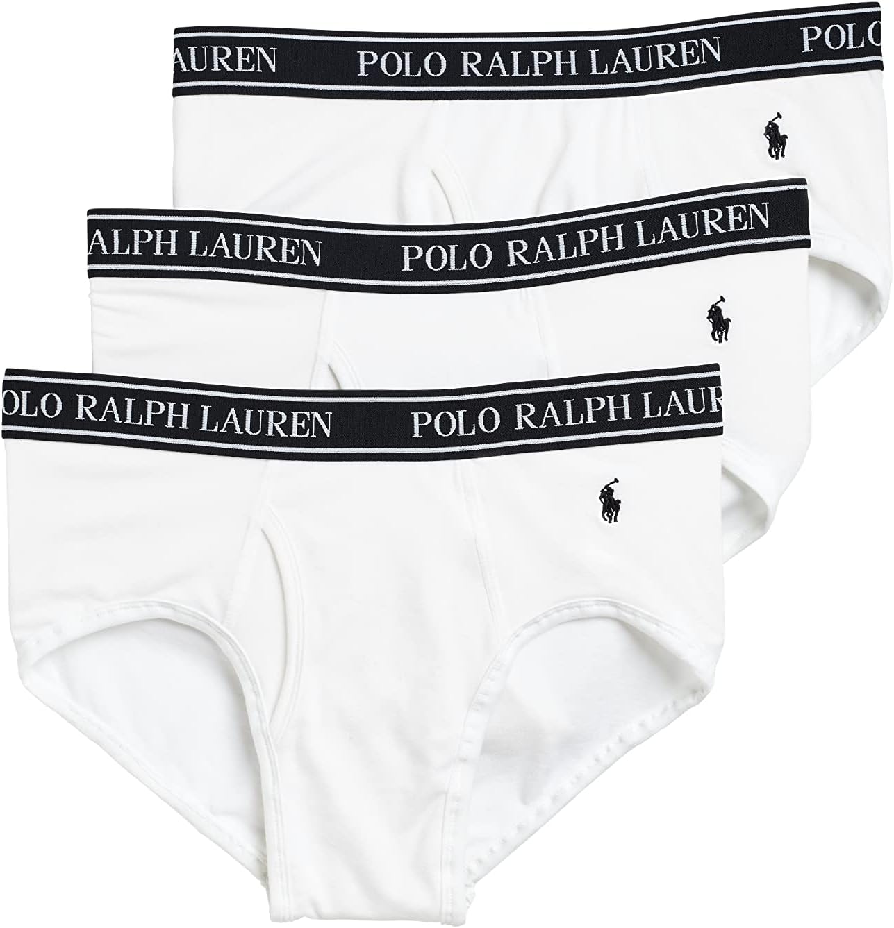 

POLO RALPH LAUREN мужские трусы-боксеры Classic Fit Stretch в наборе, White/Navy - 3 Pack