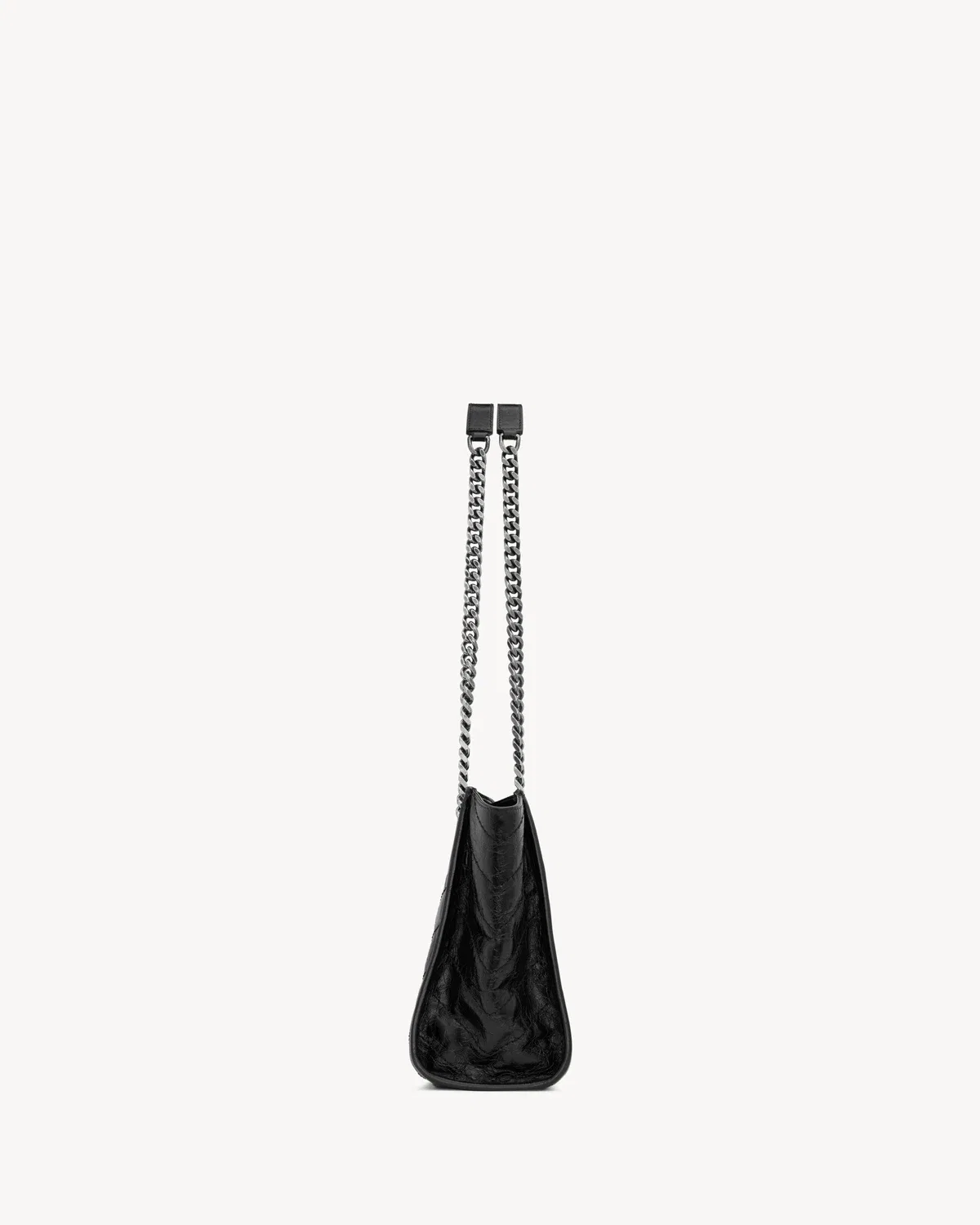 Сумка NIKI small для шопинга из винтажной кожи SAINT LAURENT, черный — фото 3