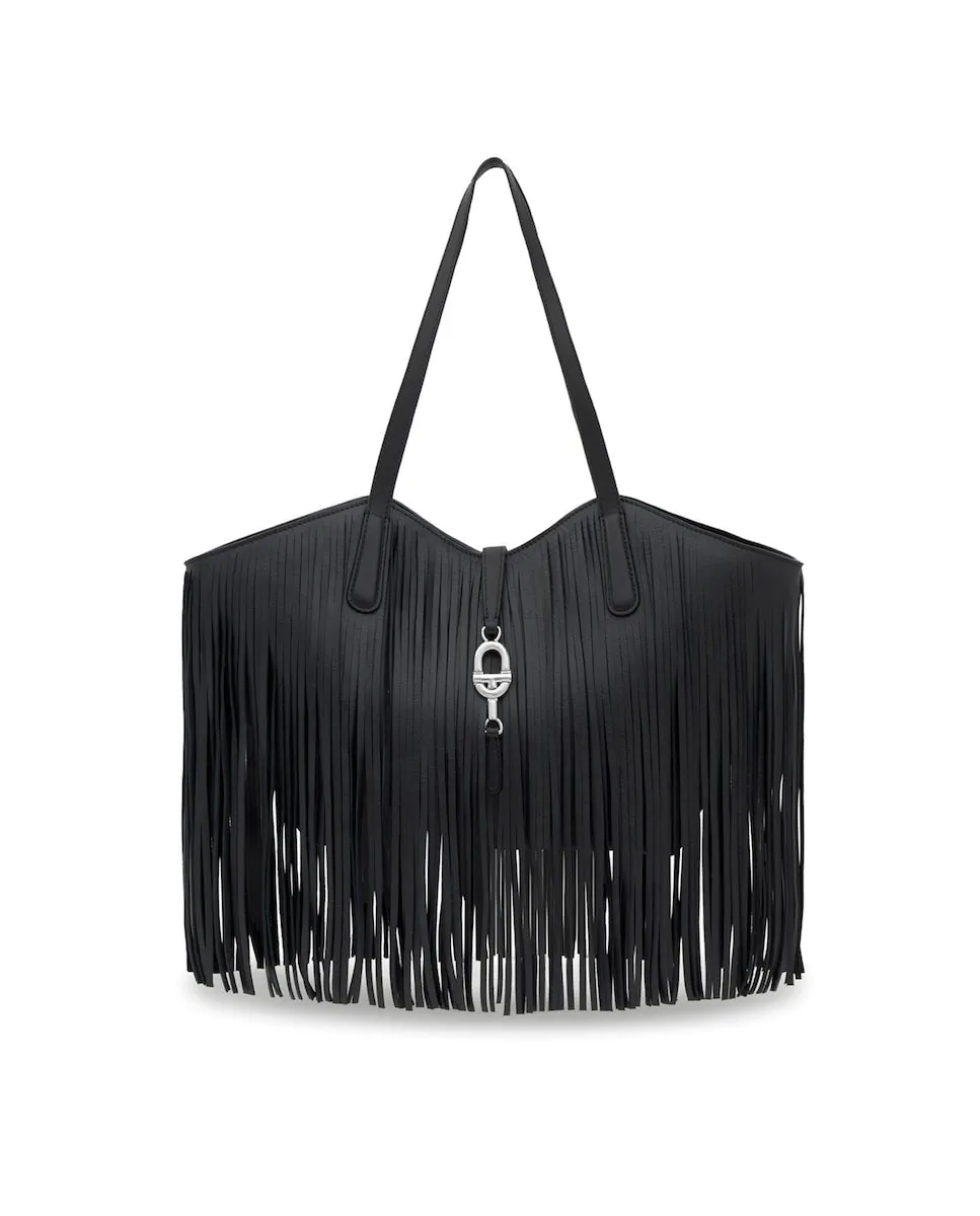 

Средняя кожаная наплечная сумка Tous, черный