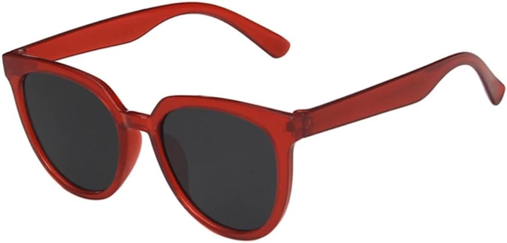 

Солнцезащитные очки с защитой UV400 | Маленькие овальные линзы конфетного цвета | для женщин и мужчин, для занятий спортом на открытом воздухе и вождения DSVIGF, Red Grey