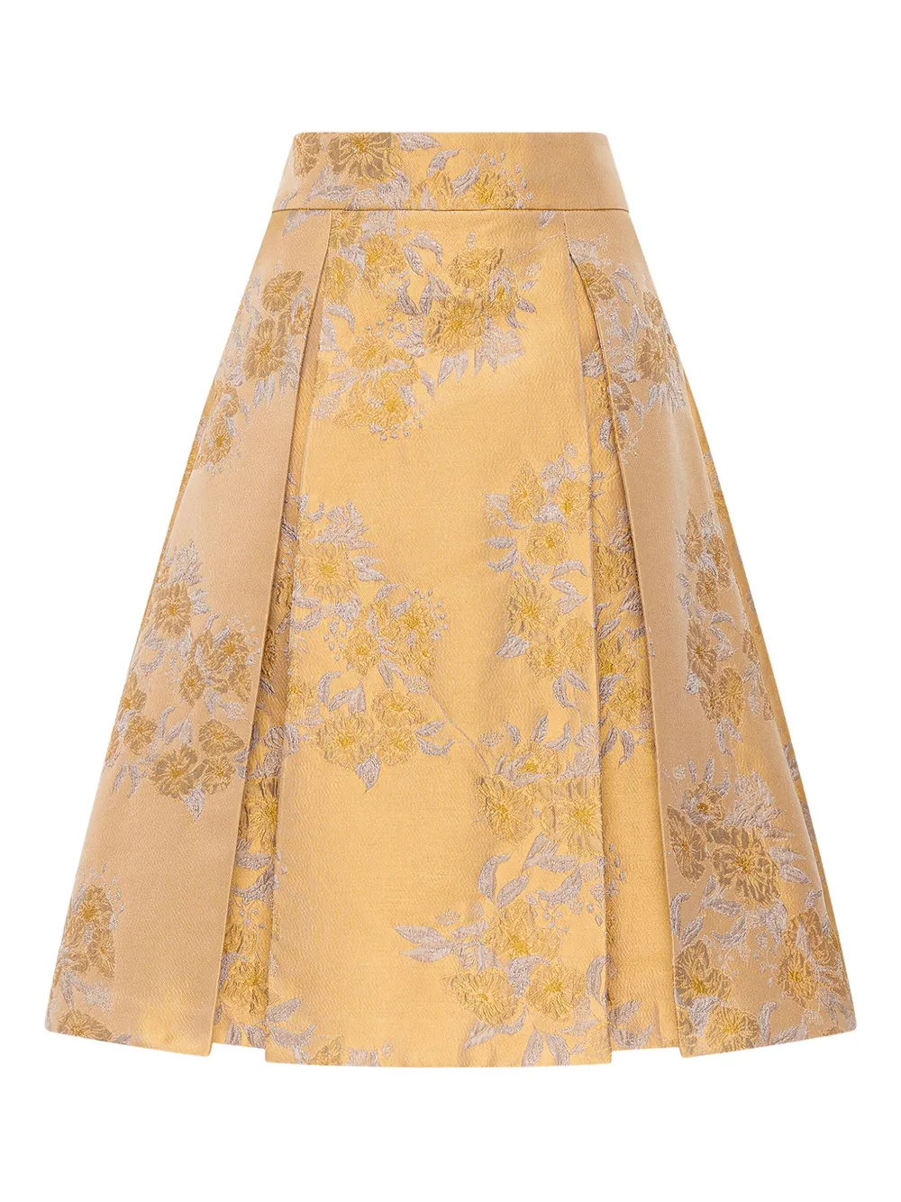 

Плиссированная юбка мини Indian Princess с цветочным принтом Maliparmi, золотистый