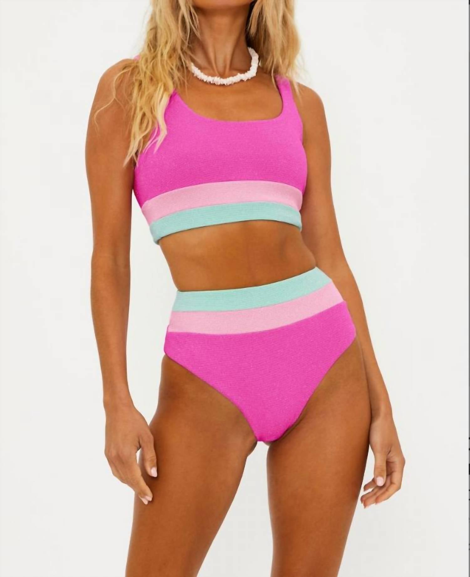 

Купальник женский Beach Riot, цвет blossom colorblock scrunch