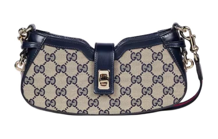 

GUCCI Сумка через плечо Canvas, женская, бежевая и синяя