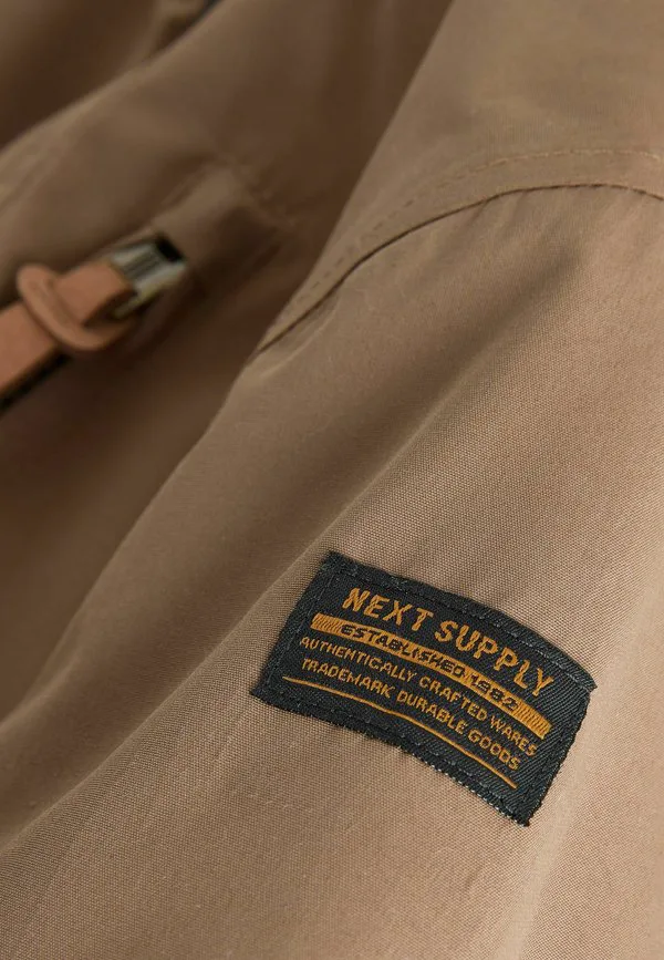 Парка из искусственного меха стандартного кроя Next, Brown — фото 2