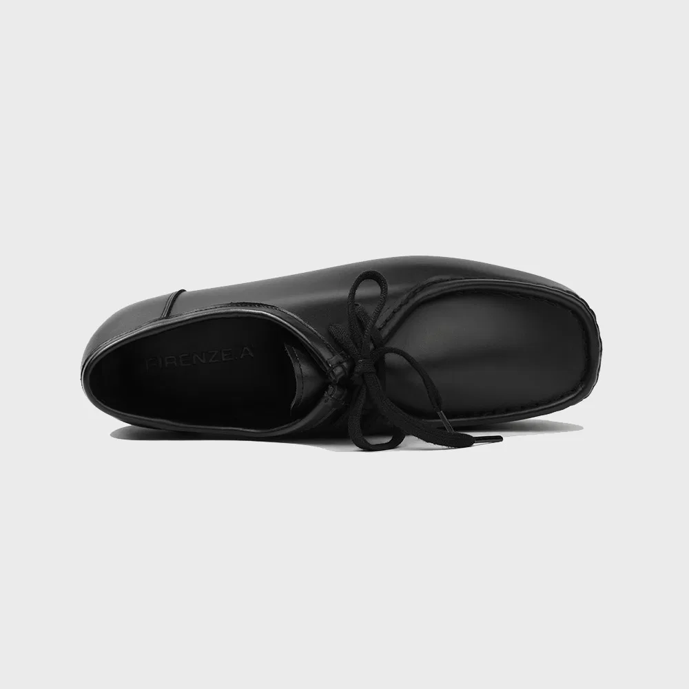 Мужские тирольские туфли Olins с подошвой Vibram Moflex чёрного цвета от Firenze.A — фото 4