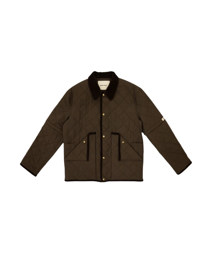 

Коричневая куртка с ромбовидным узором и съемными рукавами. Bram'S Fruit, коричневый