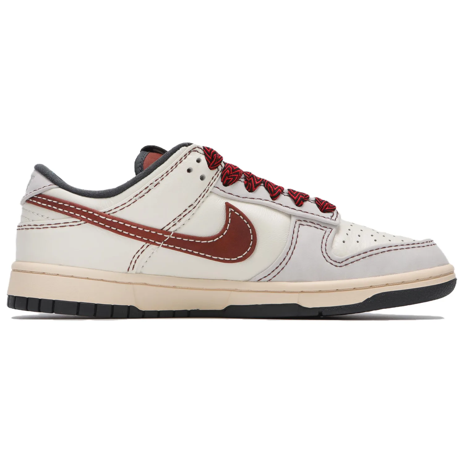 Nike Кроссовки для скейтбординга Dunk Cushioning низкие мужские бежево-красные — фото 3